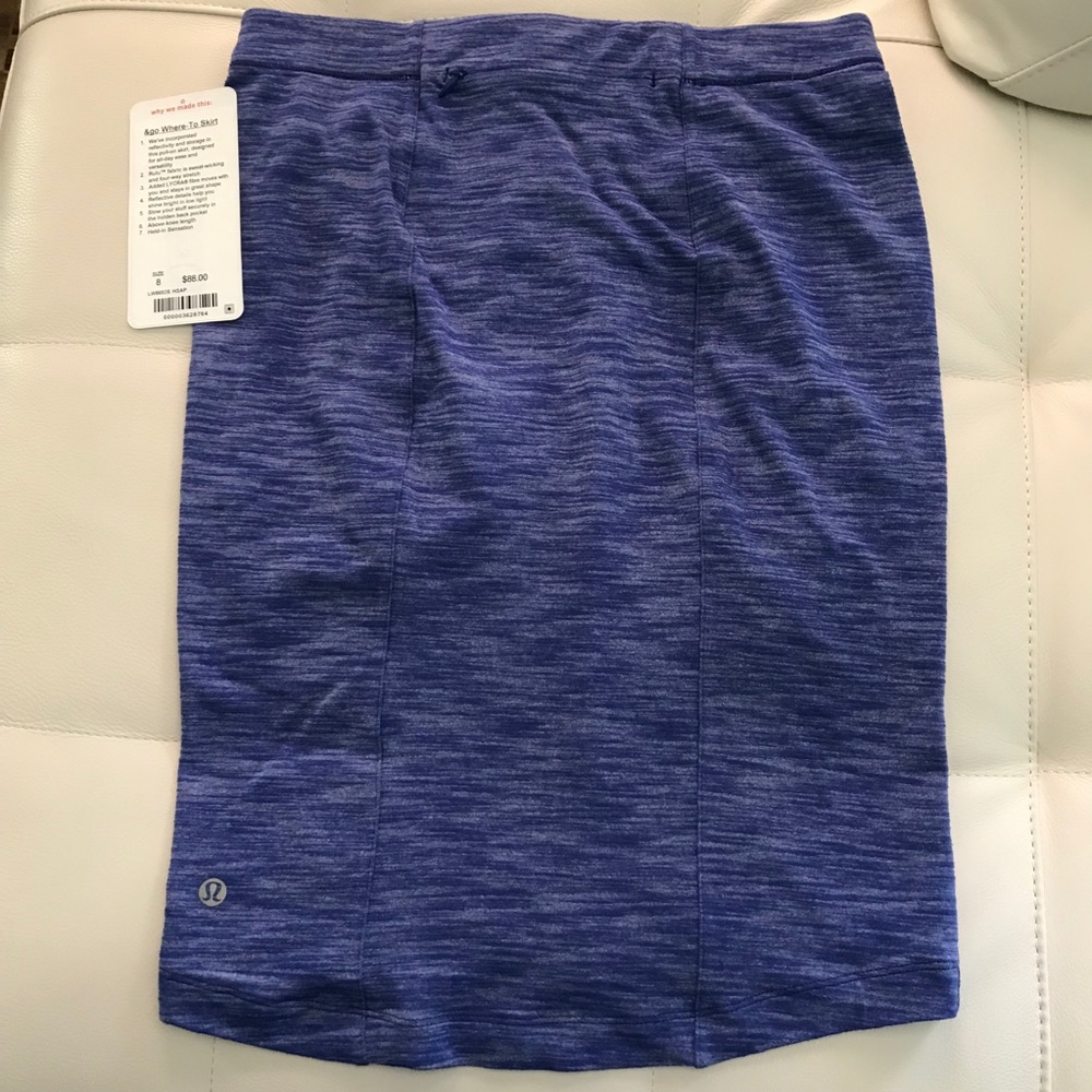 NWT HSAP LULULEMON & GO WHERE TO SKIRT - - Size 8 - Picture 5 of 8